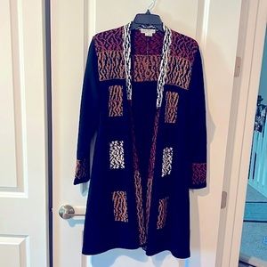 Vintage knit long cardigan